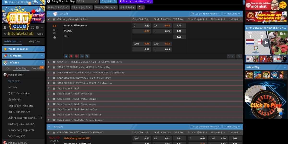 Games and types of bets at O Sports